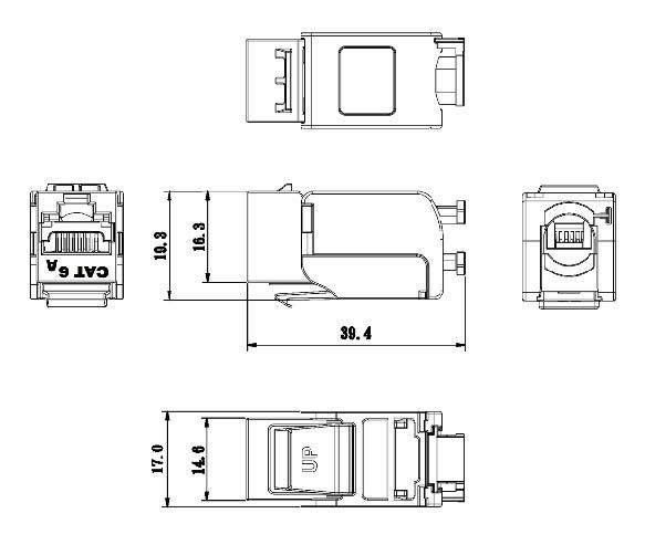 Cat.6A 90° S/FTP Quick Solution - Keystone Jack thumbnail 2