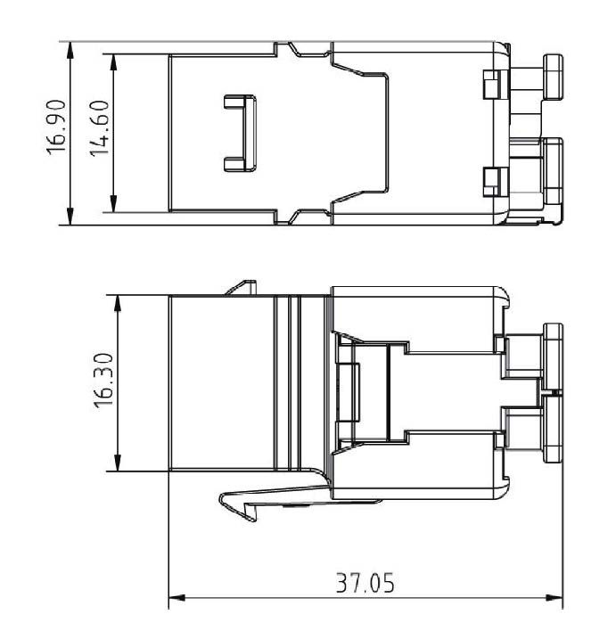 Cat 6A 180° S/FTP Quick Solution - Keystone Jack thumbnail 2