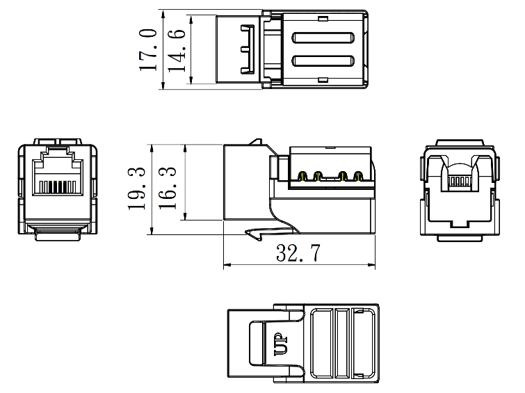 Cat.3 Voice - Keystone Jack thumbnail 2
