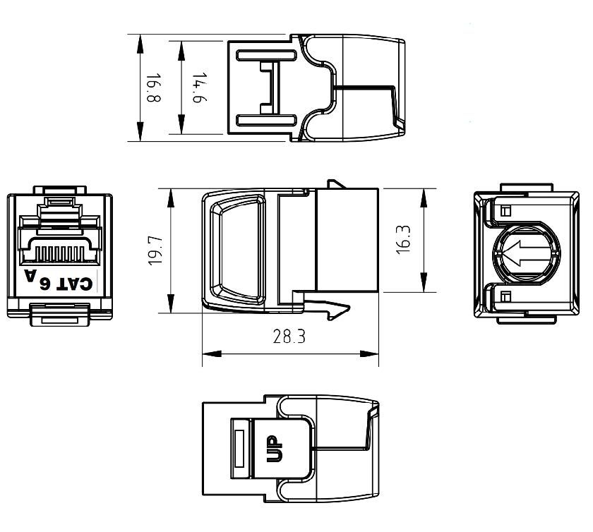 Cat. 6A S/FTP Toolless Keystone Jack thumbnail 2