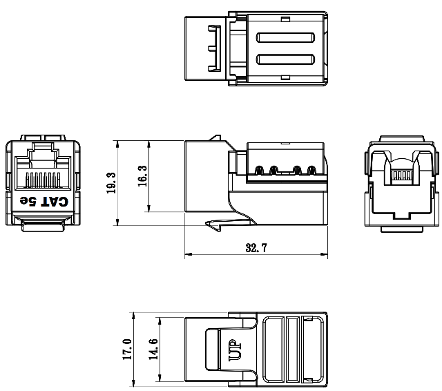 Cat.5e 90° Quick Solution - Keystone Jack thumbnail 2