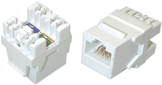 Cat.6 UTP 180° Quick Solution w/ Dust Cover - Keystone Jack