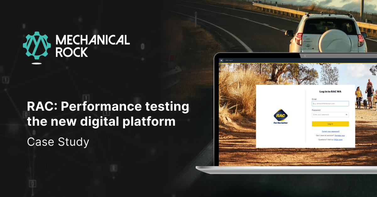 RAC: Performance testing the new digital platform