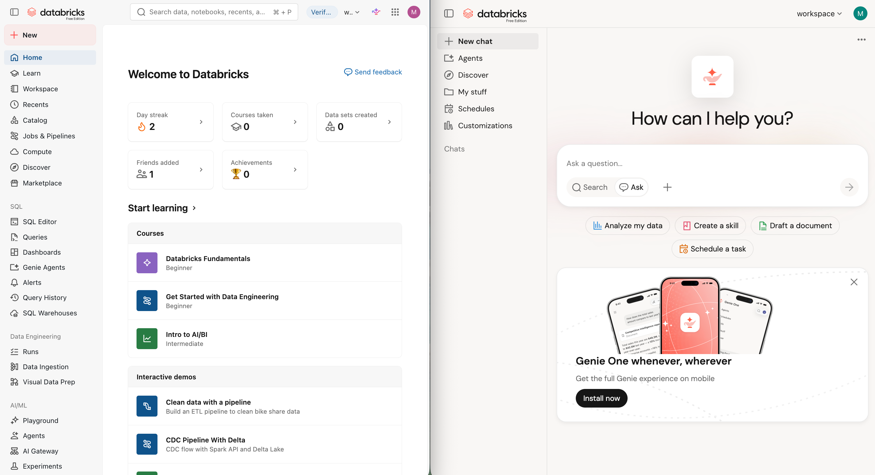 Databricks Home Comparison