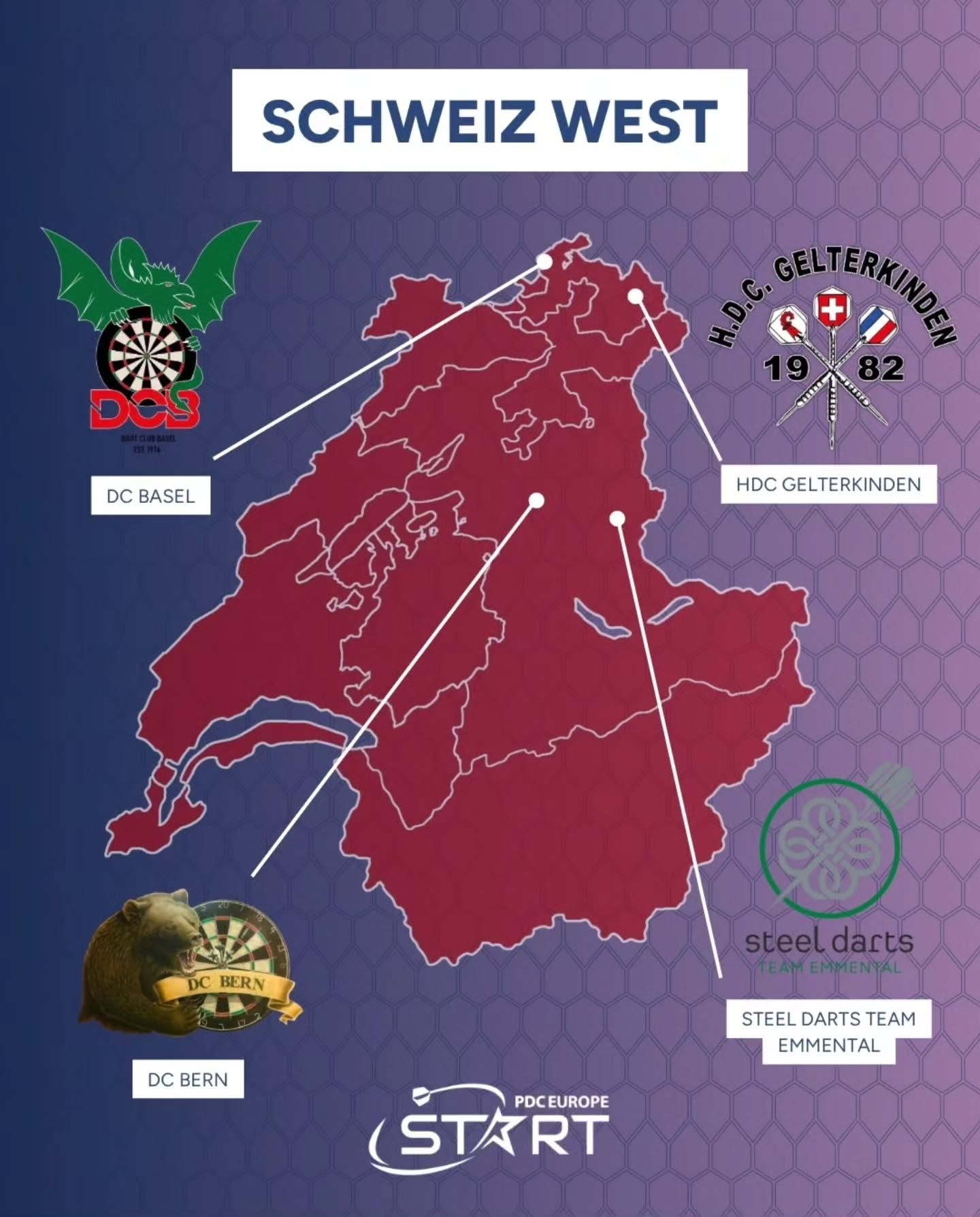 Alle Infos zur PDC Europe Start: Teilnahme, Anmeldung, Spielmodus und unsere Turniere in der Region Schweiz West. Jetzt informieren und mitspielen!