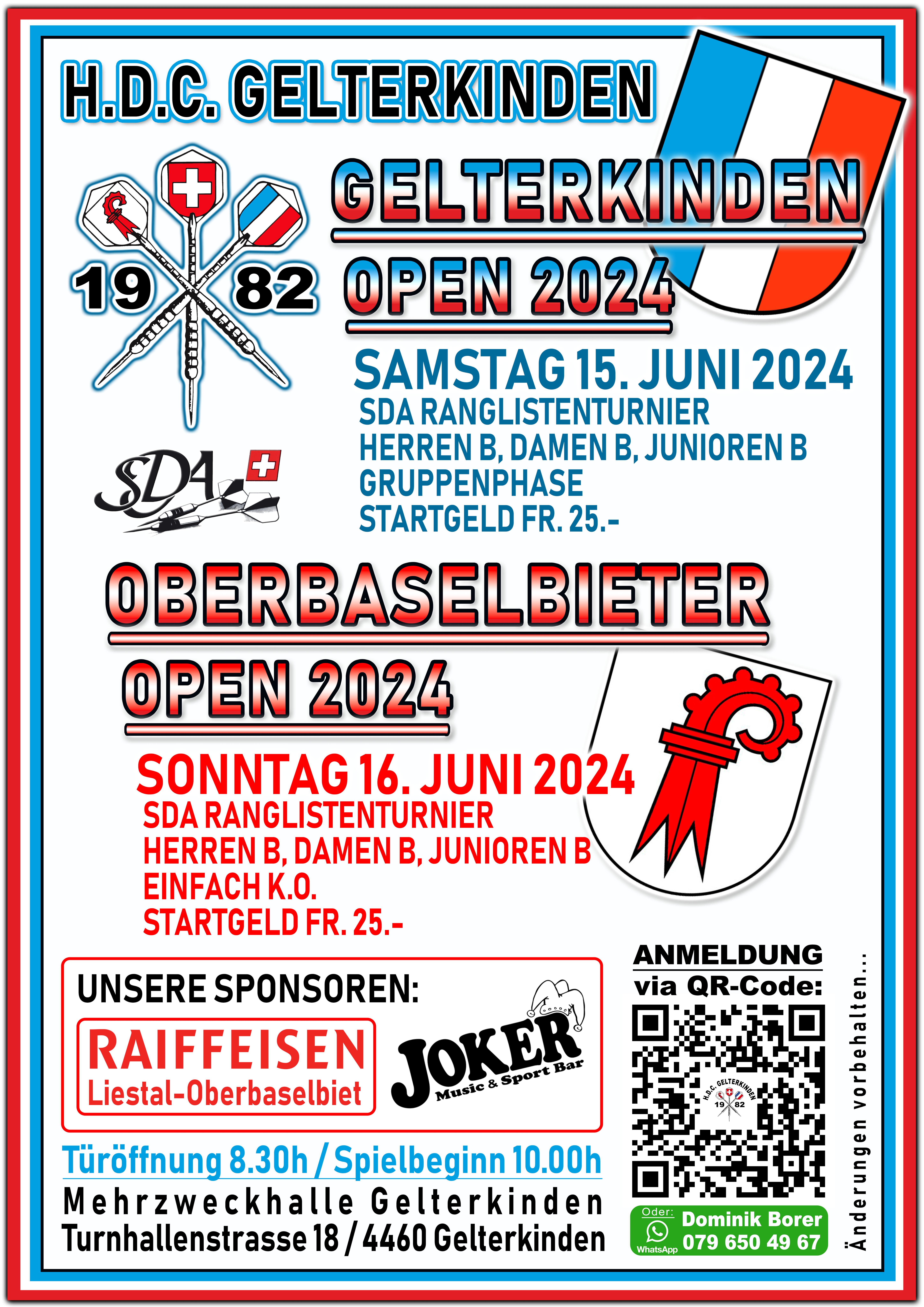 Einladung für das Gelterkinden und Oberbaselbieter Open 2024