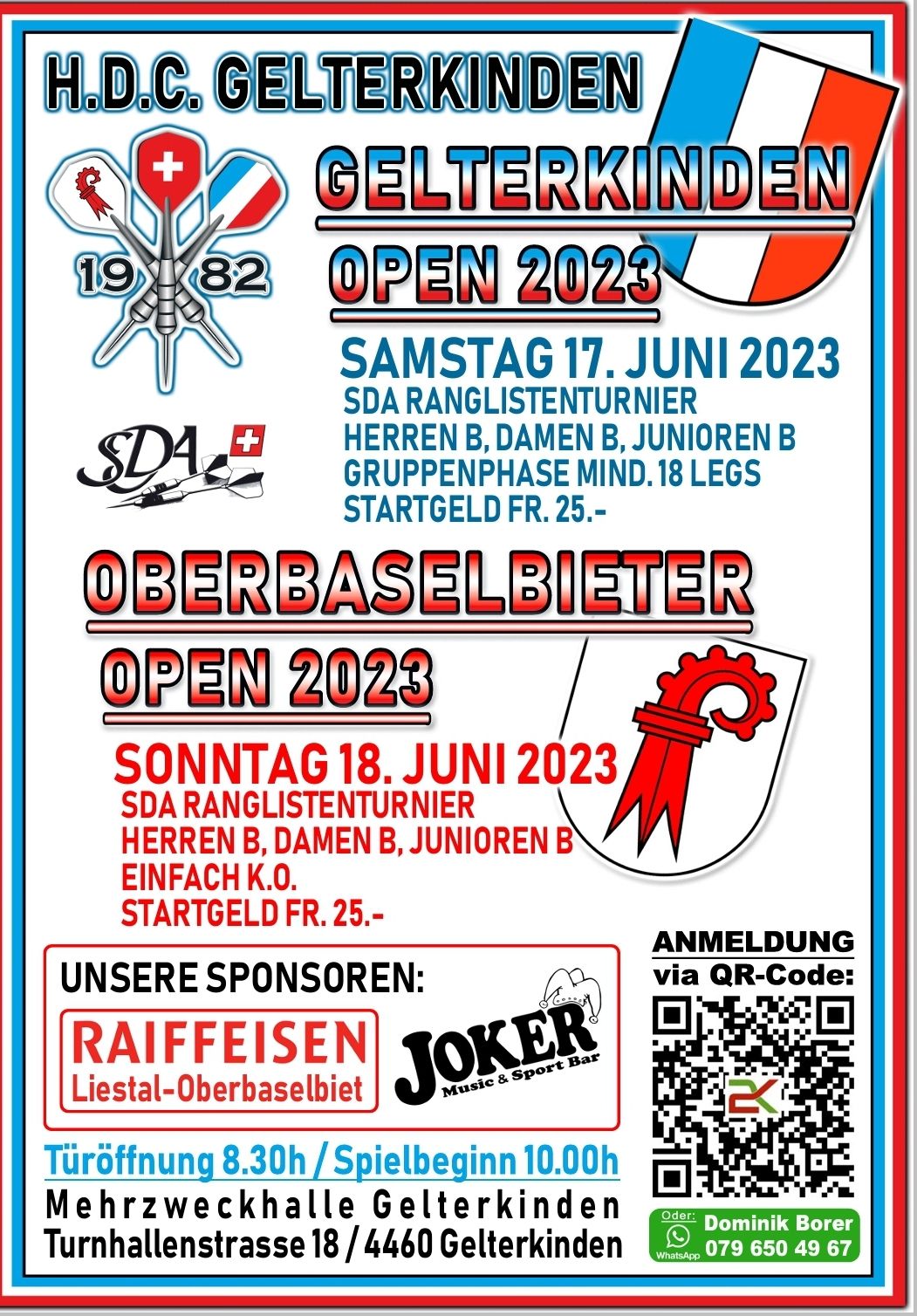 Einladung für das Gelterkinden und Oberbaselbieter Open 2023