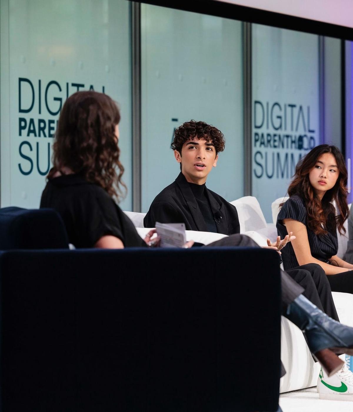 Joseph speaking on a panel at the Digital Parenthood Summit