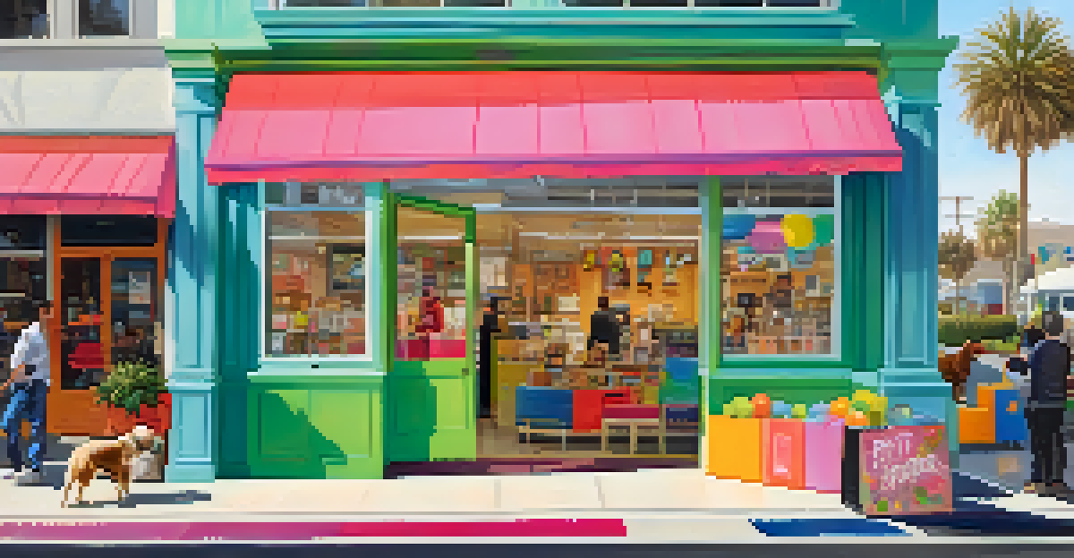 A dog walking service store in Santa Monica with a friendly atmosphere and dogs inside.