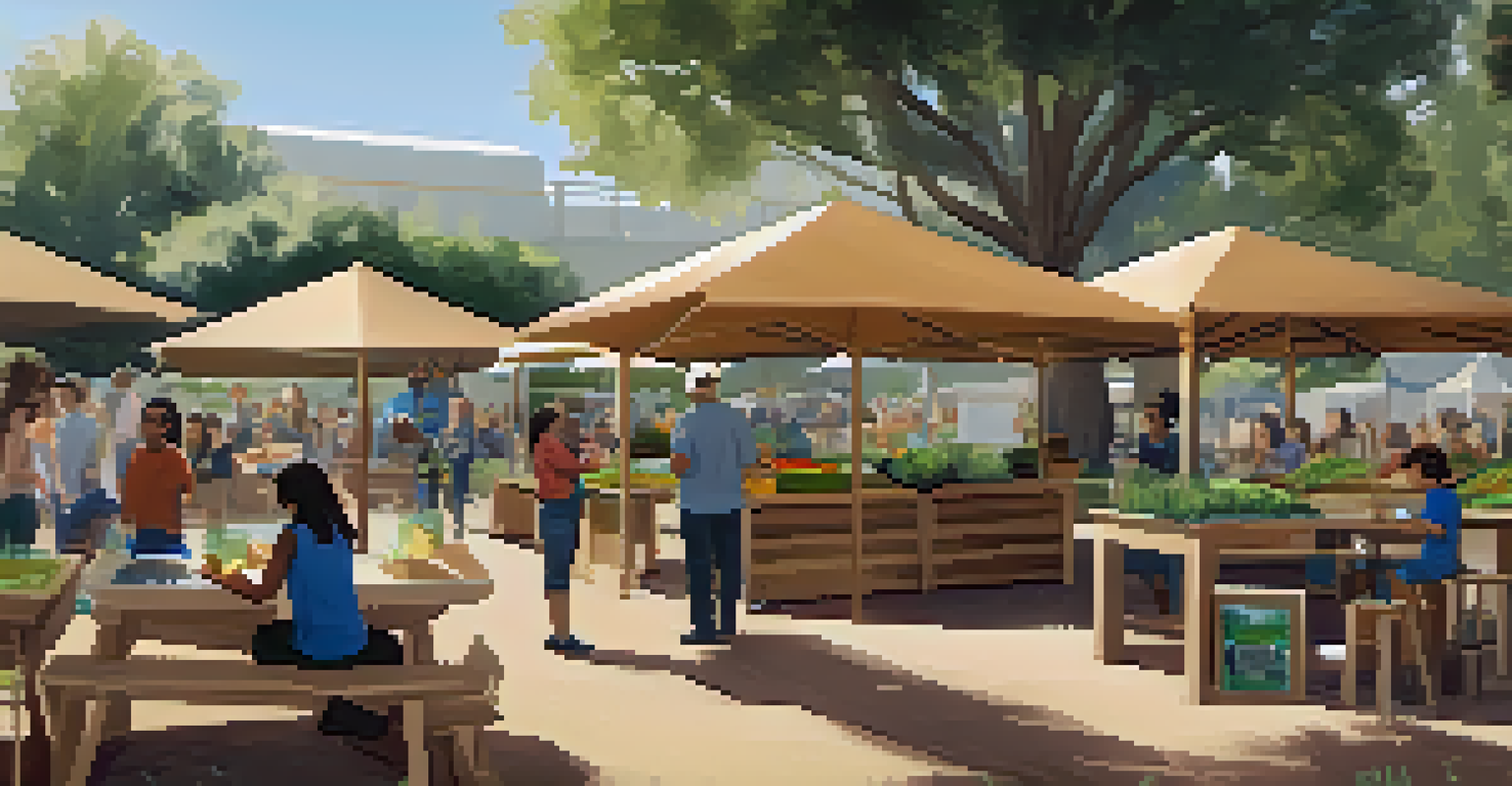 An educational workshop at a festival in Santa Monica, with attendees learning about composting in a relaxed outdoor setting.