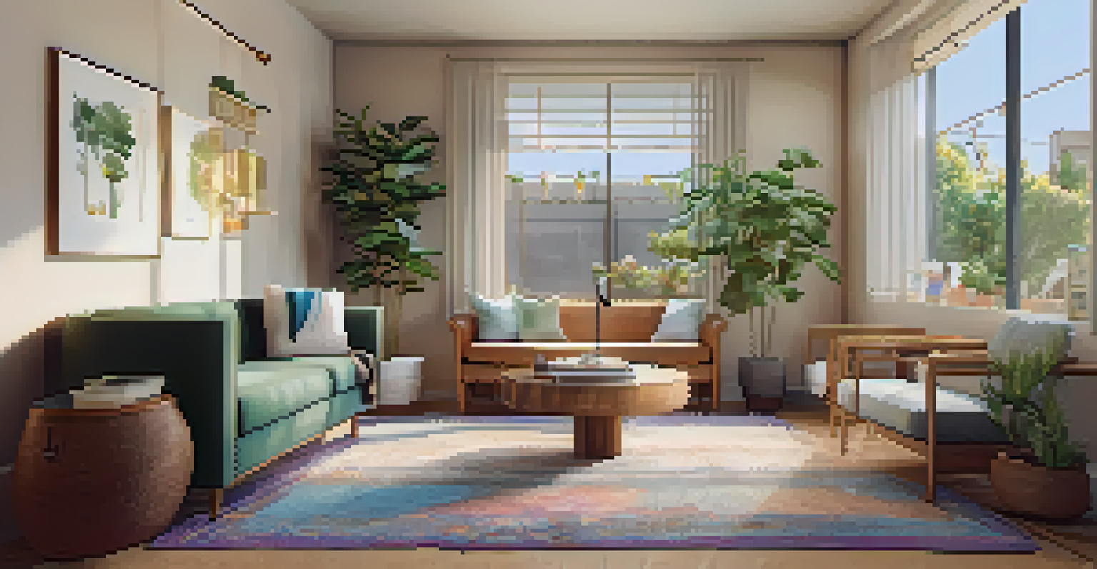 A cozy therapy office with soft lighting, plants, and comfortable seating, designed for mental health support.