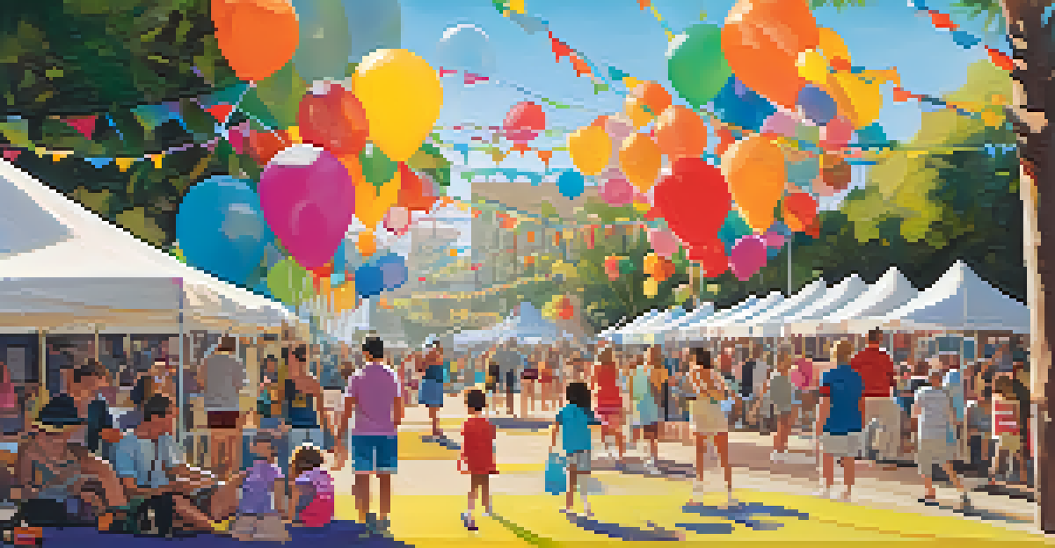 Children engaging in crafts and parents relaxing at a family-friendly music festival in Santa Monica.