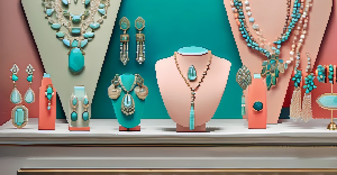 A colorful assortment of Kendra Scott jewelry displayed on a velvet background, featuring earrings and necklaces with intricate designs.