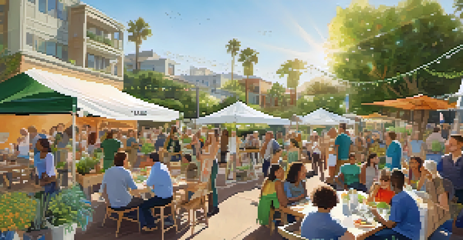 A community event in Santa Monica focused on sustainable building practices with families and children participating in workshops.