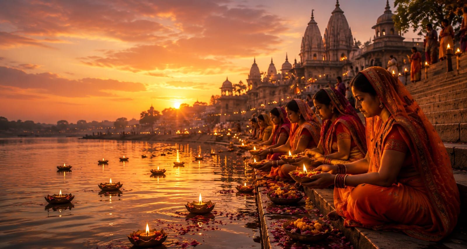 Ganga Aarti at sunset