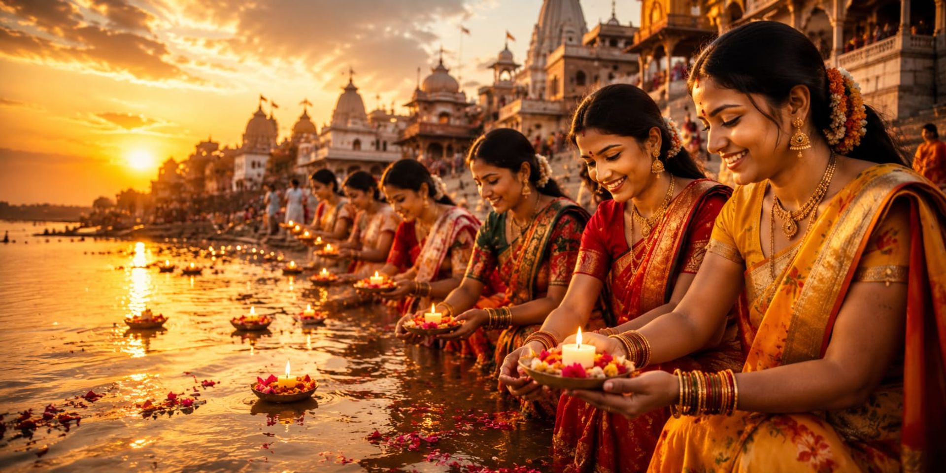 Ganga Aarti at sunset
