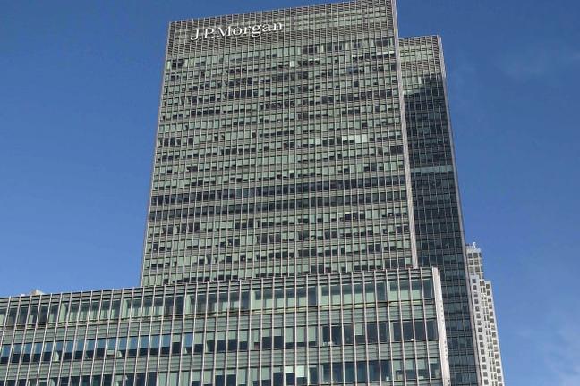 The offices of JP Morgan in the Canary Wharf district of London