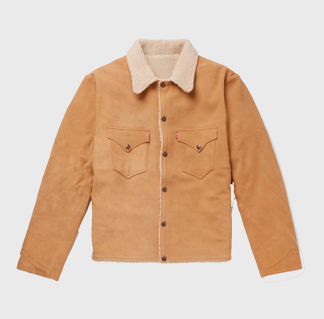 Levi's Shearling-Lined Suede Trucker Jacket