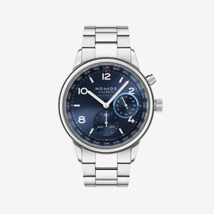 NOMOS Glashütte Club Sport Neomatik Worldtimer blue