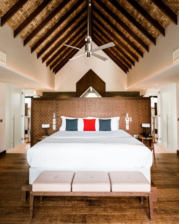 Villa bedroom at The Brando