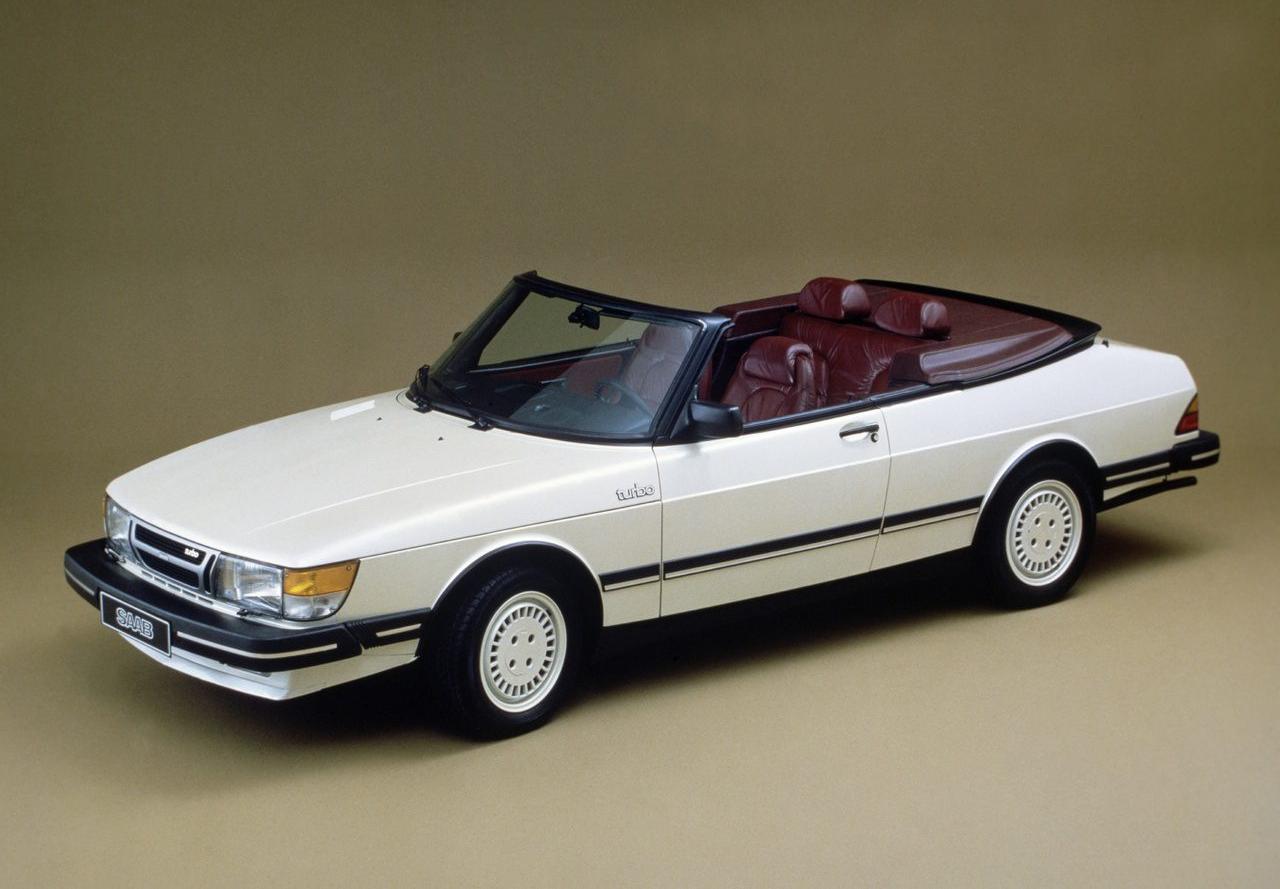 1986 Saab Cabriolet with ox blood seats