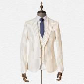 Bank Ivory Pinstripe Suit