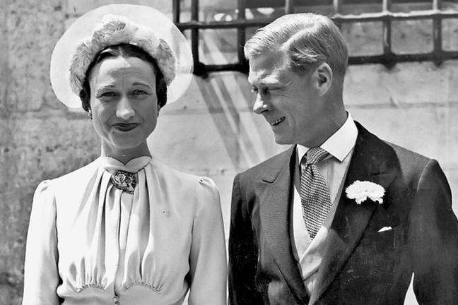 Duke of Windsor and Wallace Simpson wearing Hawes and Curtis shirt on his wedding day