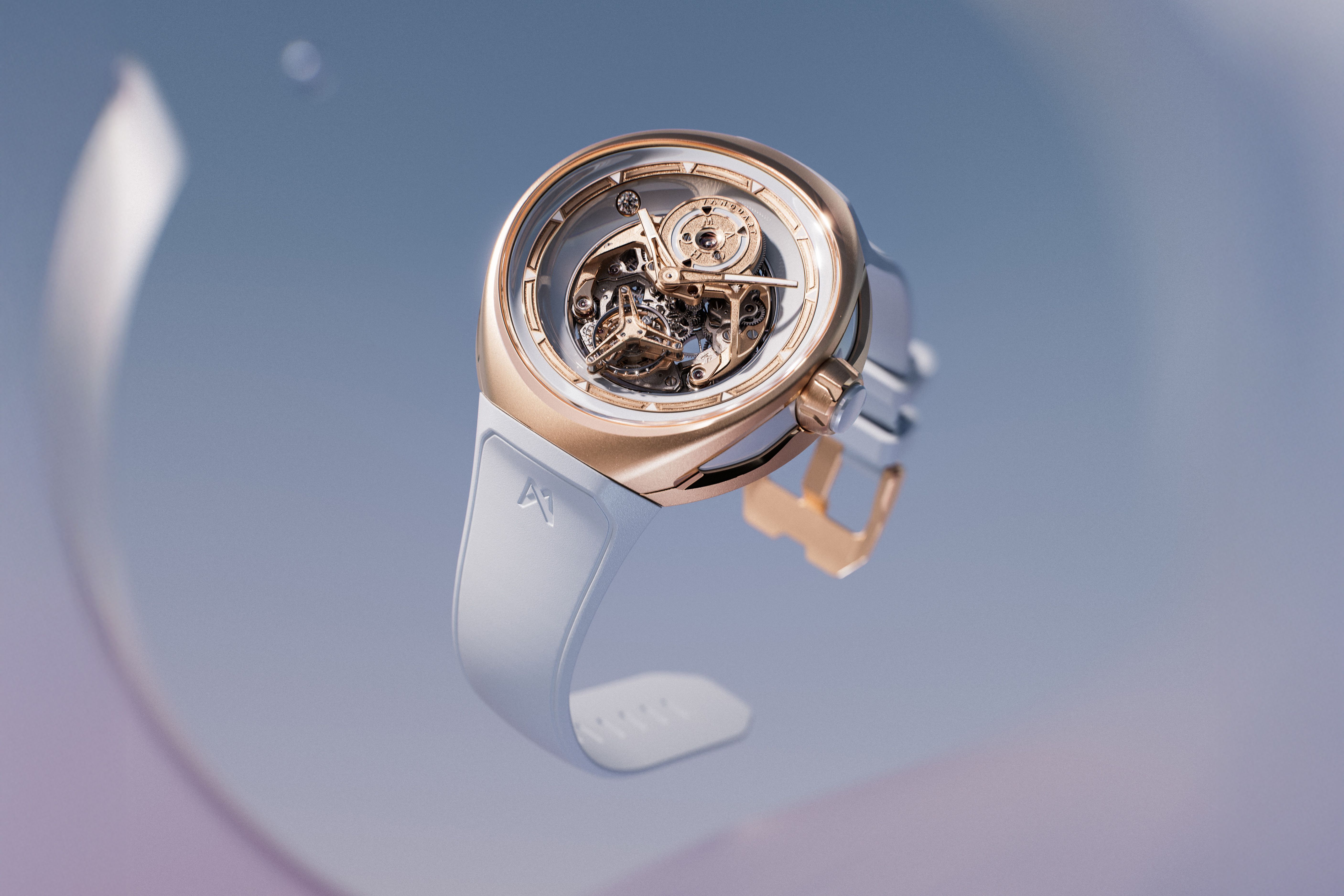 Watches of the Week: The Vanguart Orb in Pink Ceramic Titanium and Blue Ceramic Rose Gold. 