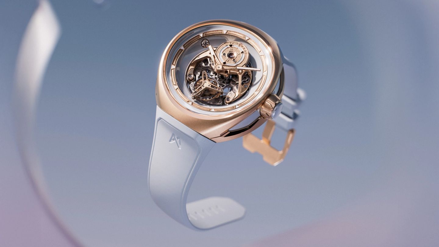 Watches of the Week: The Vanguart Orb in Pink Ceramic Titanium and Blue Ceramic Rose Gold.