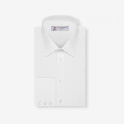 Turnbull & Asser Plain White Cotton Shirt