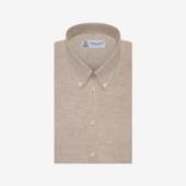 Turnbull and Asser Natural Linen Shirt with Cambridge Collar