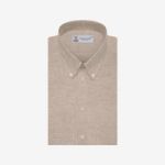 Turnbull and Asser Natural Linen Shirt with Cambridge Collar