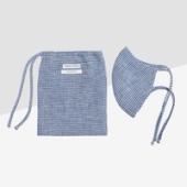 Turnbull & Asser Blue & White Linen Check Mask