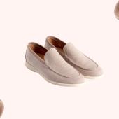 Loro Piana Summer Walk Moccasins in linen and cotton Rain System®