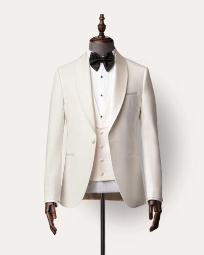 Hale 3 Piece White Tuxedo