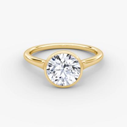 The Flat Edge Bezel Round Brilliant Engagement Ring
