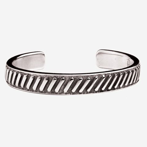 Zimbabwe Cord Silver bangle