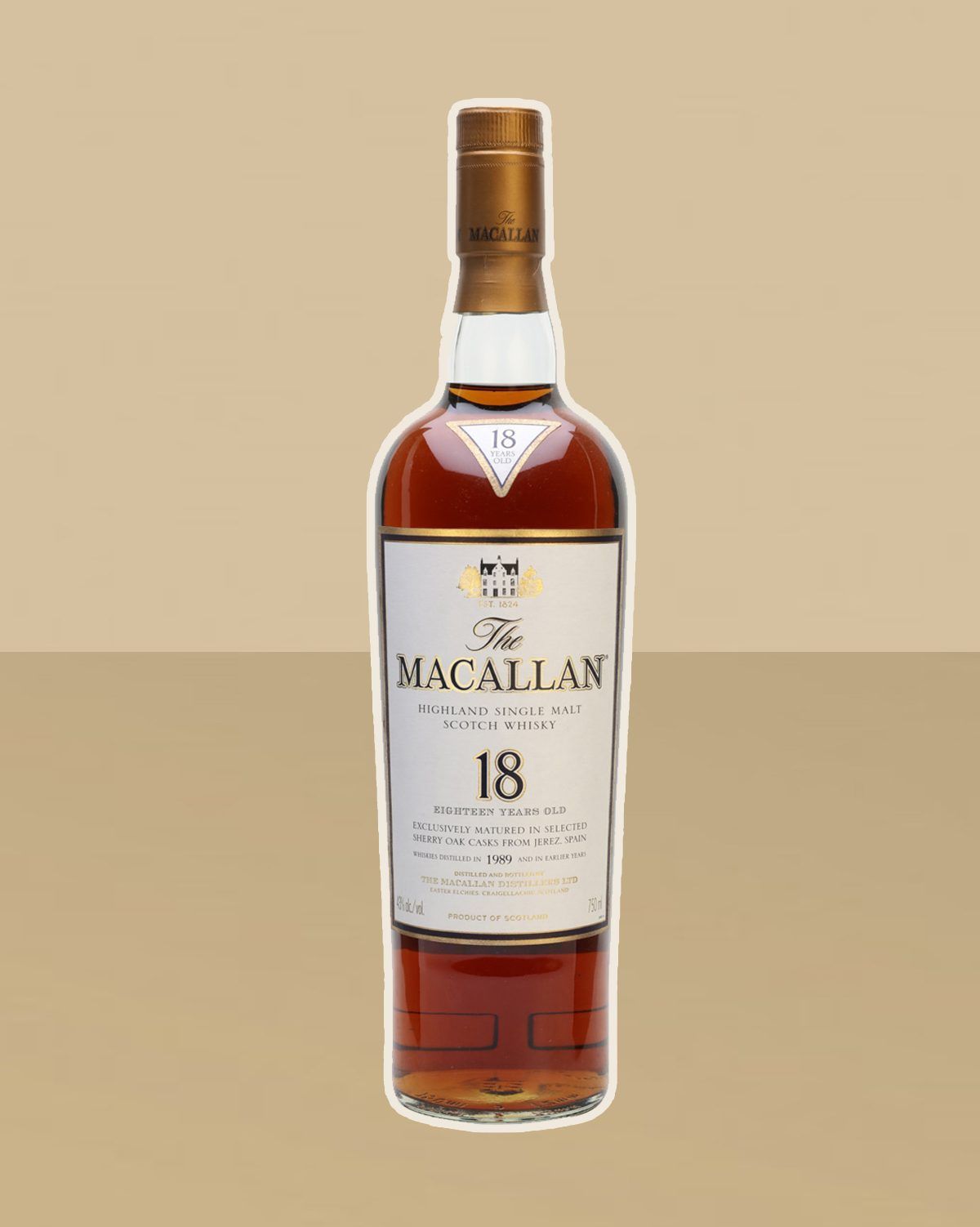 Macallan 18 Year Sherry Oak Cask Highland Single Malt Scotch Whisky 75 –  Crown Wine and Spirits