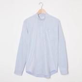 Sir Plus Pale Blue Oxford Grandad Shirt