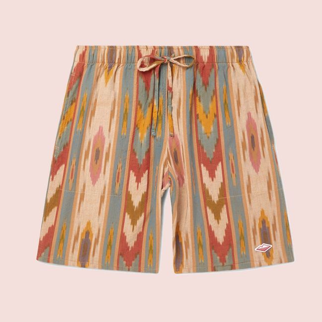 Battenwear Active Lazy Printed Linen And Cotton-Blend Drawstring Shorts