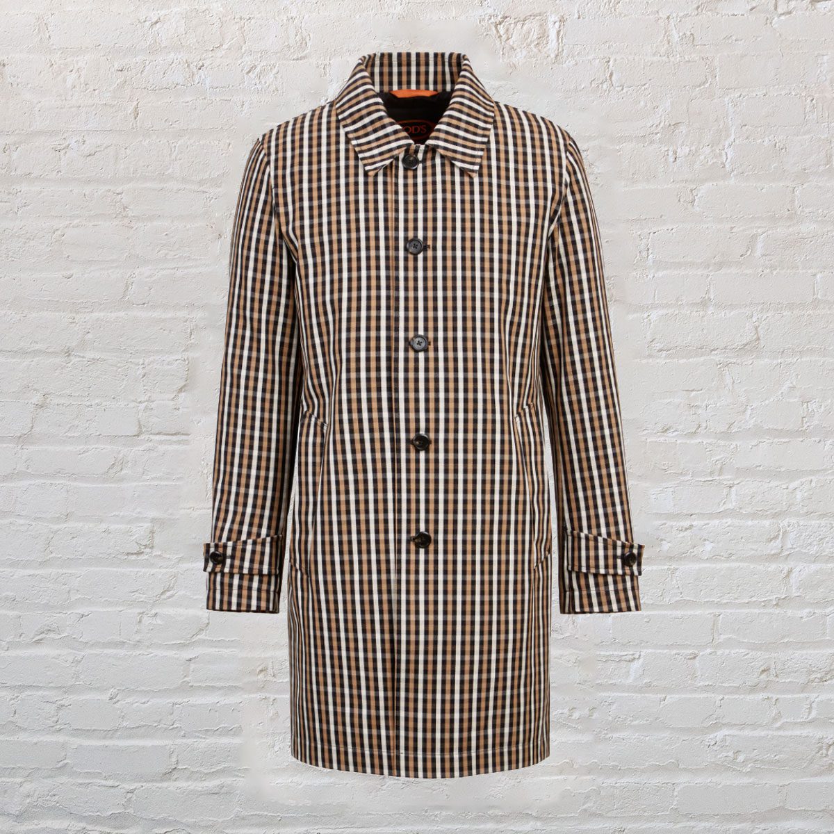 Tod's check raincoat