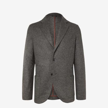 Loro Piana Grey Slim-Fit Cashmere Blazer