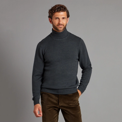 Teflon Merino Roll-Neck Jumper