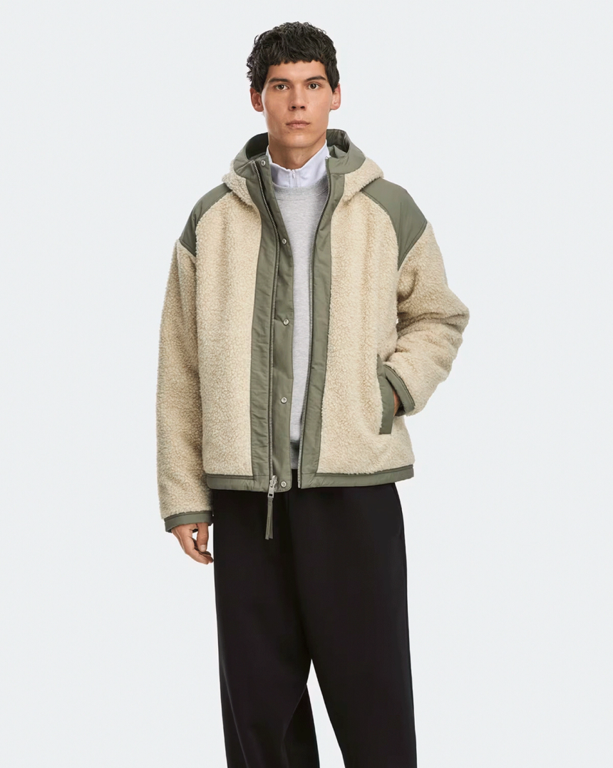 Alberni reversible fleece bomber