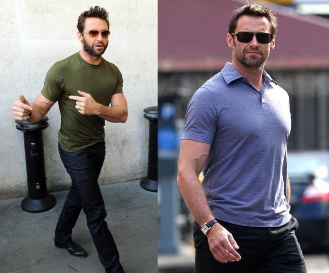 Hugh Jackman T Shirt and Polo Shirt with Sunglasses