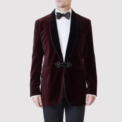 Favourbrook Burgundy Velvet Grosvenor Jacket