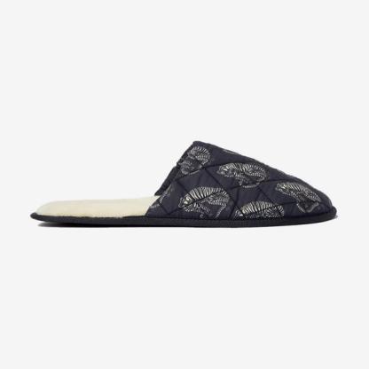 Desmond & Dempsey Printed Cotton Slippers