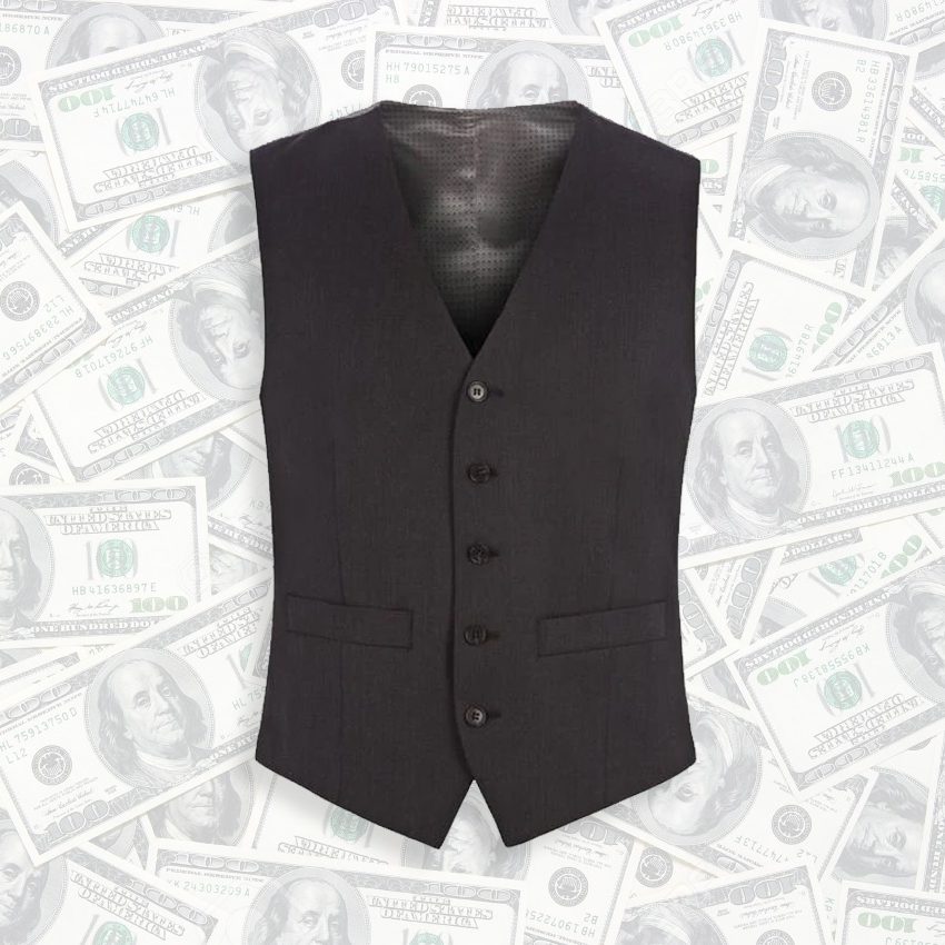 Pierre Cardin Charcoal Twill Waistcoat