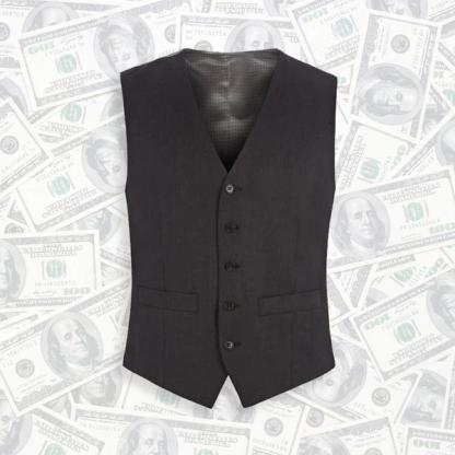 Pierre Cardin Charcoal Twill Waistcoat