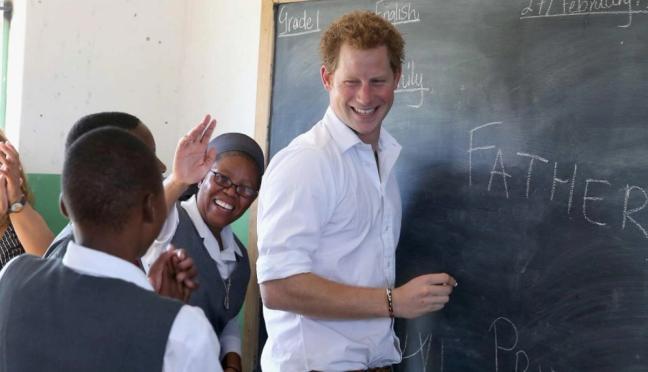 Prince Harry at the Kananelo Centre for the Deaf